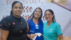 Profissionais que atuam em unidades geridas pelo ISAC no Norte e Nordeste participaram de dinâmicas de incentivo ao ambiente de trabalho seguro, colaborativo e respeitoso. (Foto: Divulgação / ISAC)